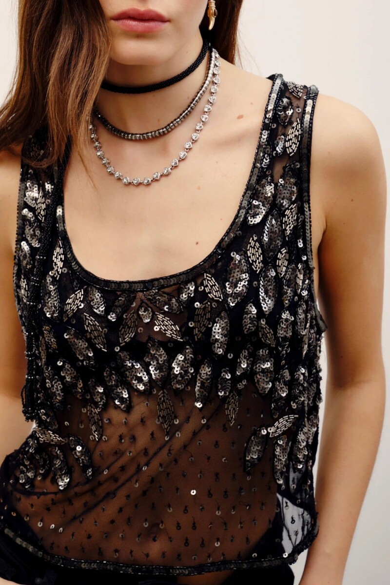 TOP CLOUDS FEATHER Negro