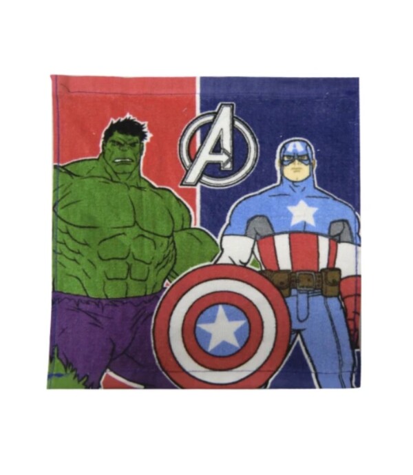 BAÑO KIDS SOCIAL VELOUR 30*30 V AVENGERS AZ/ROJO S/C