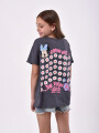 REMERA THE FLOW WITH MINNIE GRIS OSCURO