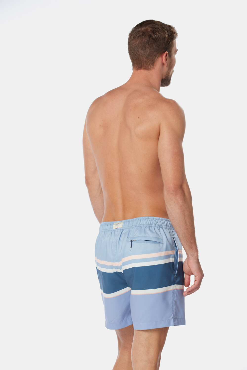 SHORT DE BAÑO RAYADO Azul