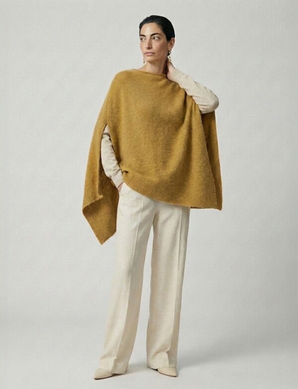 Poncho Colors MOSTAZA