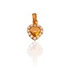Dije Corazón-Oro bajo-Piedra Zirconia-CP8532 Conpiedra