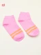 MEDIAS PACK X 3 COLORS RAYAS ROSADO