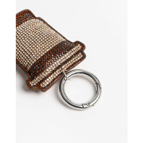 Llavero Y Bag Charm Café Shiny Combinacion Bicolor