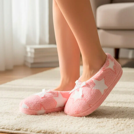Pantuflas Forma Estrella Varios Colores Rosa Fuerte