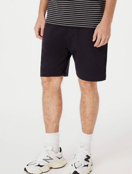 BERMUDA BÁSICA MASCULINA CON ELÁSTICO NEGRO