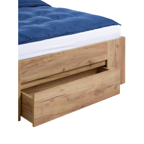 Estructura Cama 160X200 Limfjorden 3 Cajones Roble