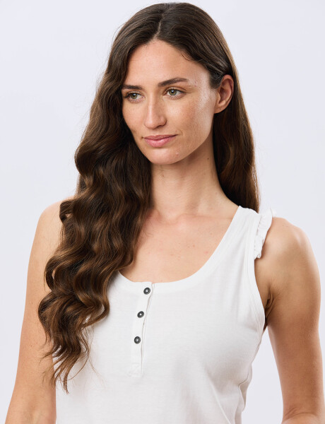 MUSCULOSA LISA DE ALGODÓN Blanco
