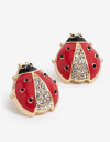 Aros Pasantes Color Aros Pasantes Lady Bug - Dorado