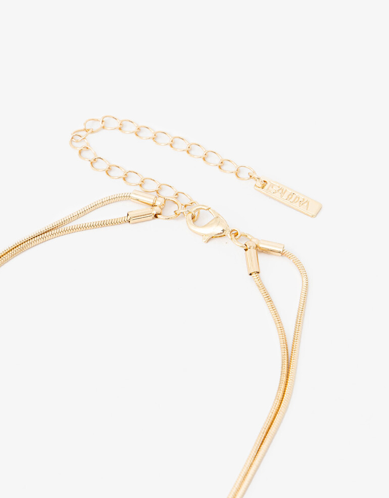 Collares Largos Metal Collar Largo De Metal - Dorado