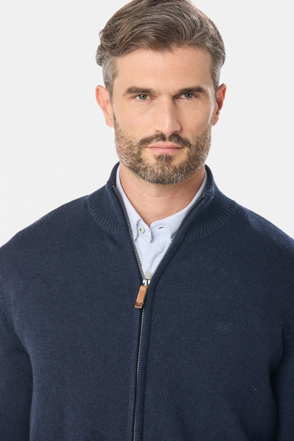 CAMPERA TEJIDA DE ALGODON Azul
