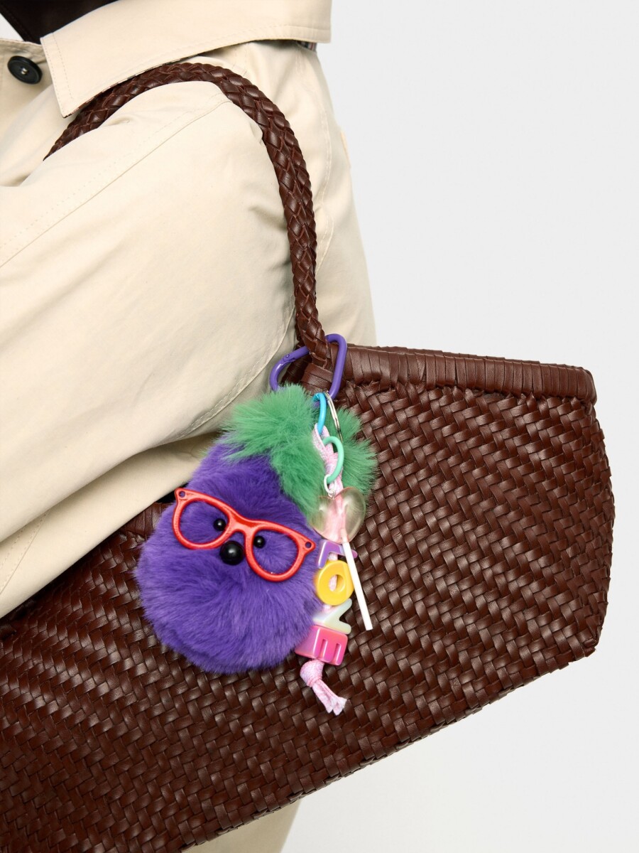Llavero Charm Pompom Love multicolor