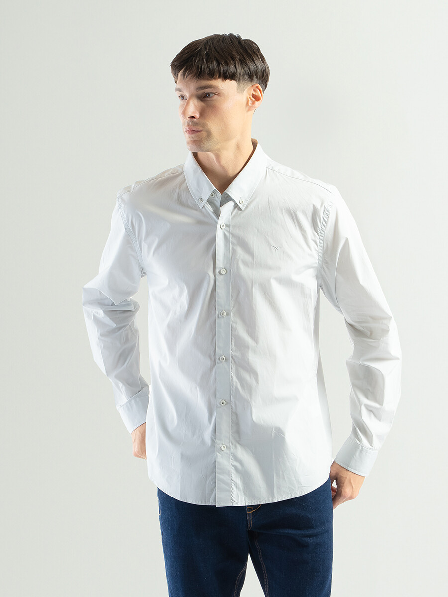Camisa Manga Larga Algodón Principe - Blanco 
