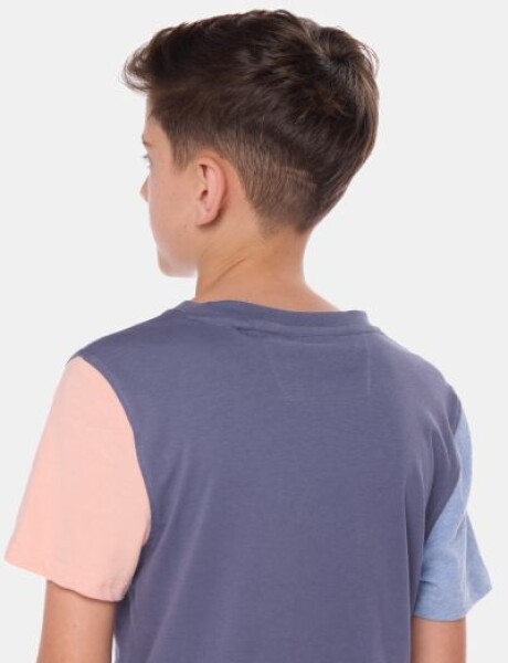 REMERA LISA COMBINADA Lila