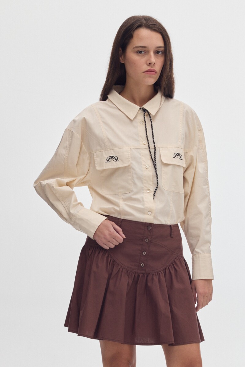 Falda Queen Cotton Brown