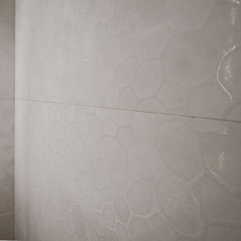 PORCELANATO REVESTIMIENTO 59.6X119.2 BRILLO BLANCO DECORADO GAMAS DE BLANCO