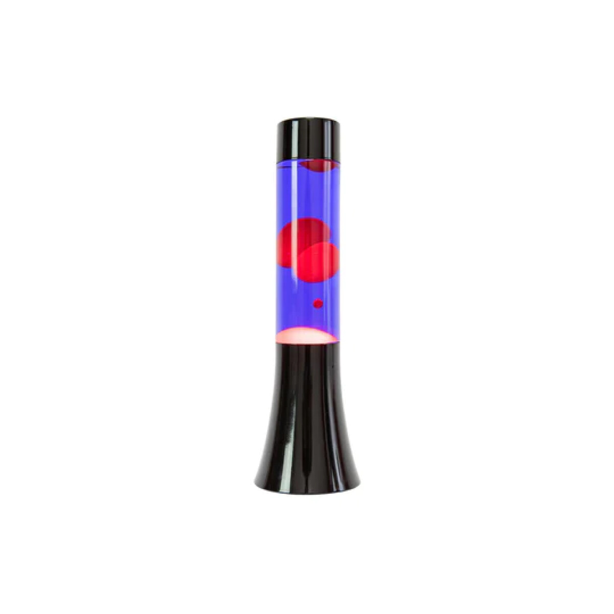 Lámpara De Lava Negra, Roja Y Azul De 30 Cm 