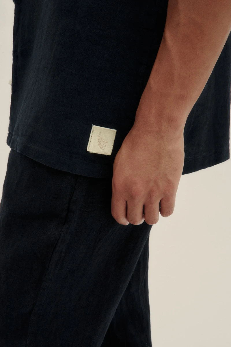 CAMP-COLLAR SHIRT Black