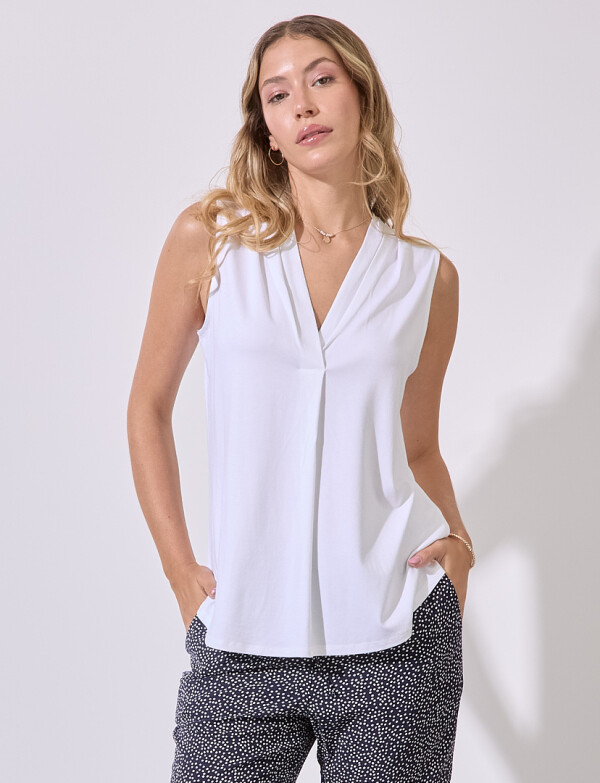 Musculosa Escote V BLANCO