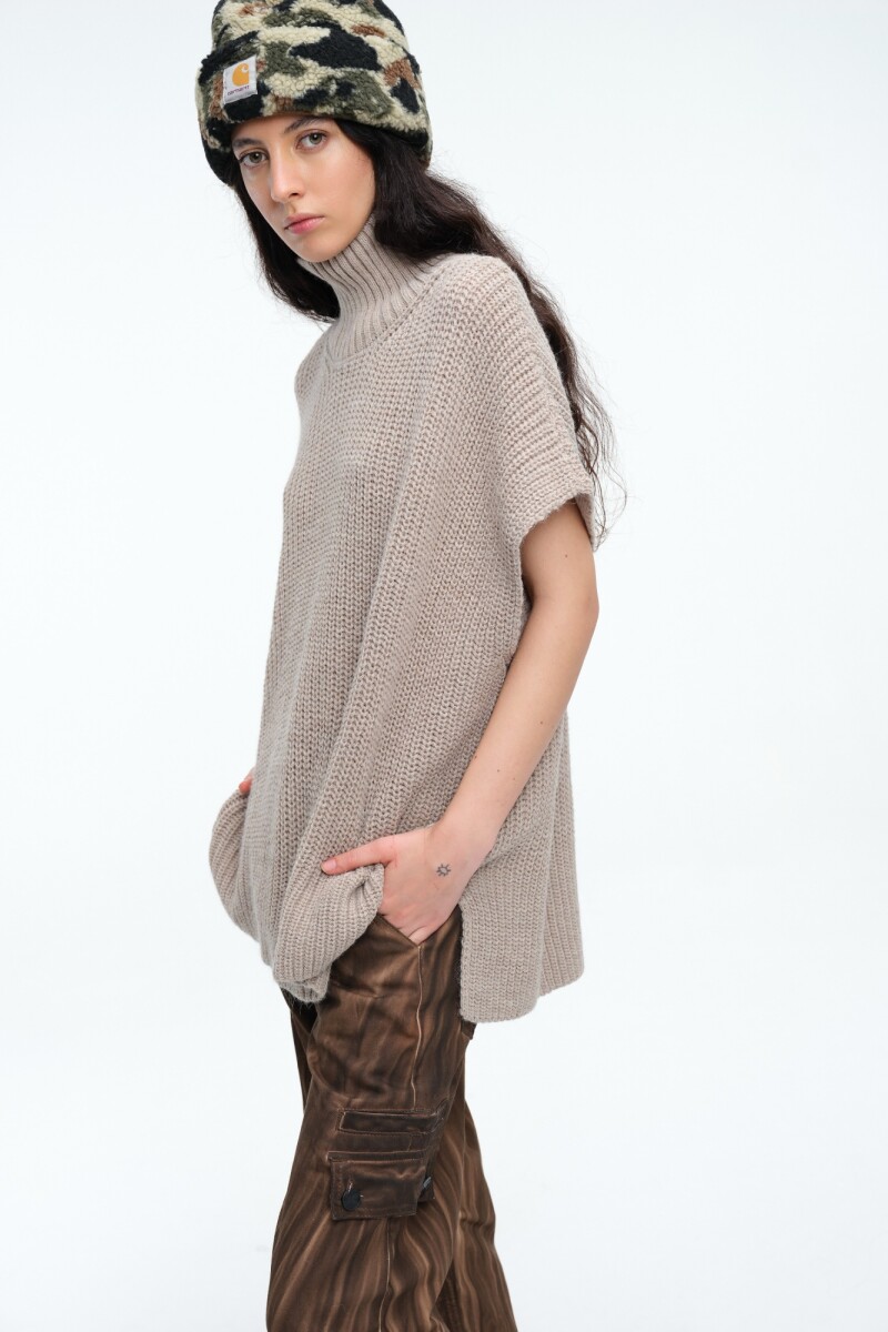 CHALECO PONCHO Camel