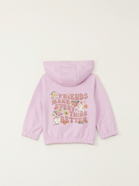 Campera deportiva estampada Beige