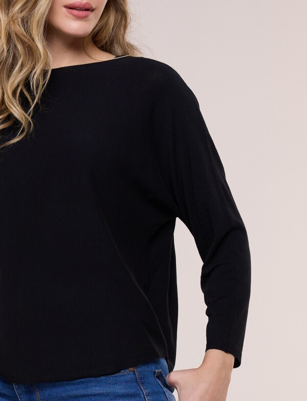 Buzo Básico Manga Dolman NEGRO
