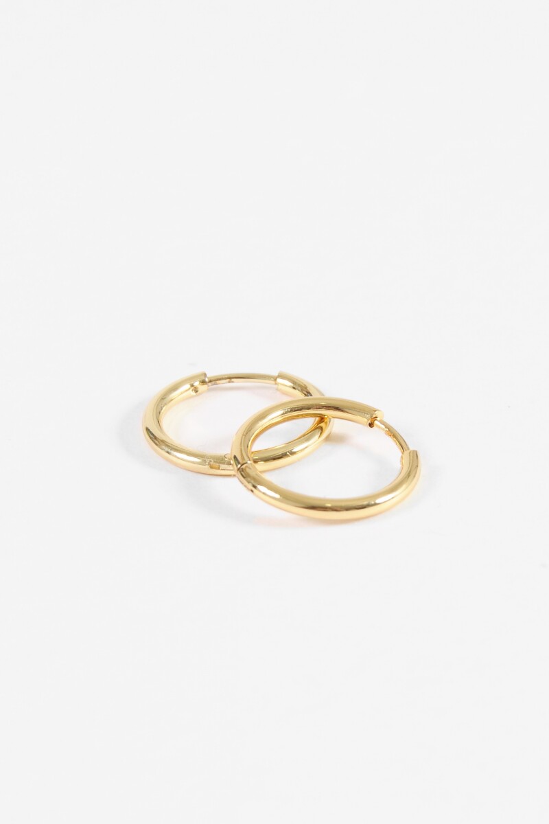 Aros acero small dorado