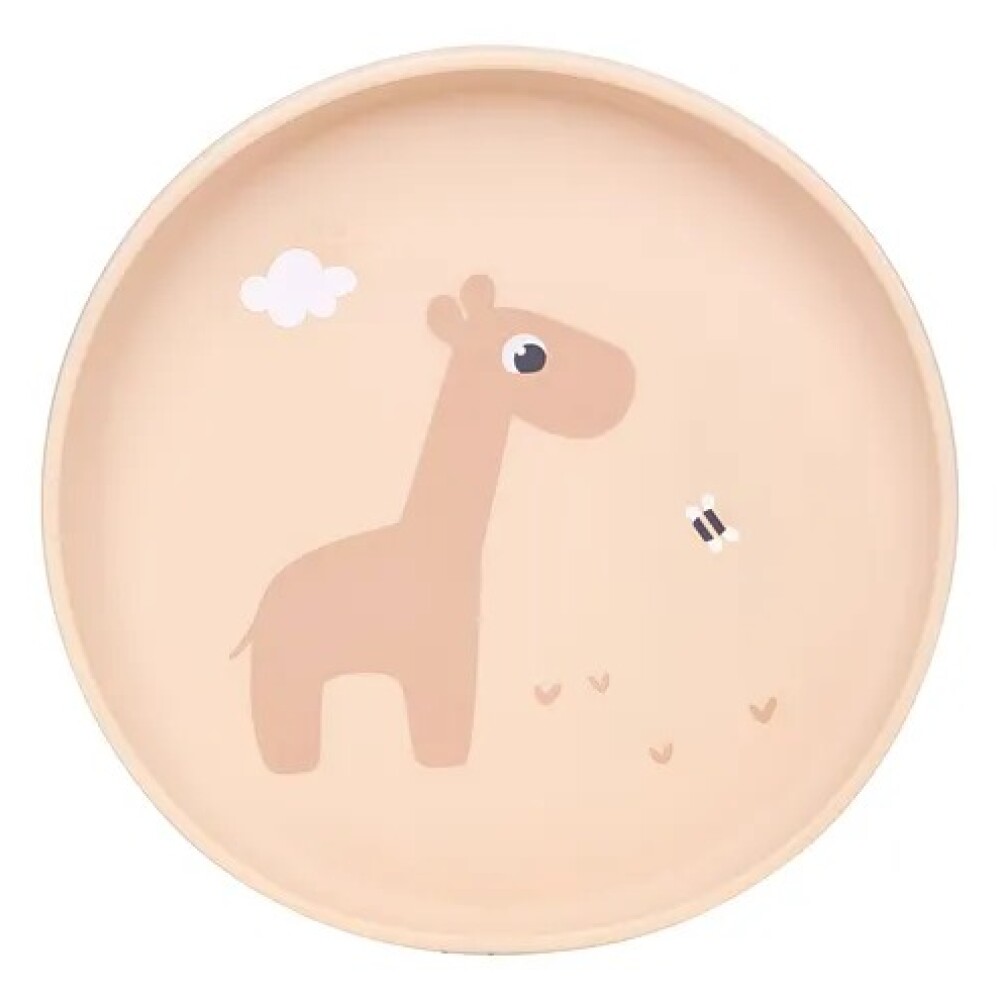 Plato con ventosa BUBA cloudy rosa claro