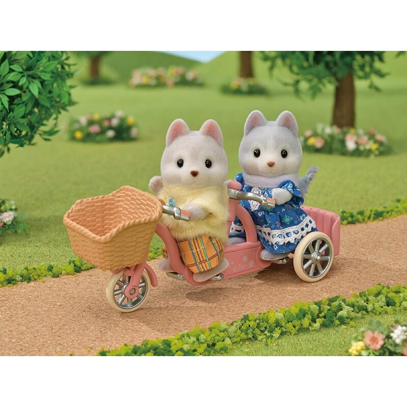 Hermanos Husky en Bici Tandem Sylvanian Families Hermanos Husky en Bici Tandem Sylvanian Families