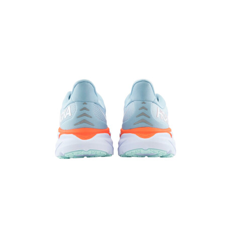 HOKA W CLIFTON 8 Light Blue & Orange