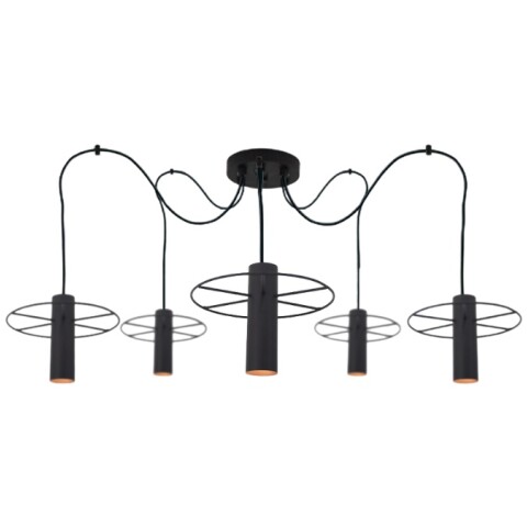 COLGANTE TREVO ARAÑA 180MM ACERO - NEGRO 5L G9 COLGANTE TREVO ARAÑA 180MM ACERO - NEGRO 5L G9