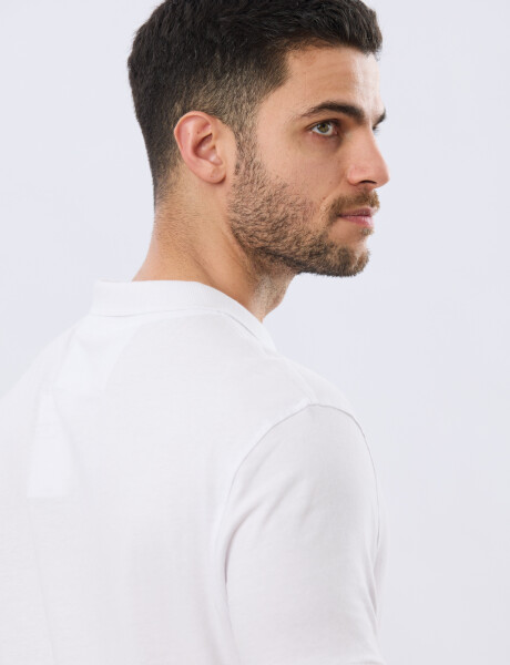 REMERA POLO LISA JERSEY Blanco