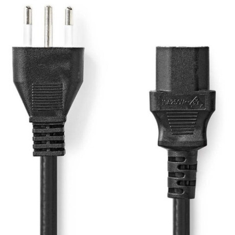 Cable Alim. Macho (C13) a 3 en Linea 1,5 Mts.0,75mm | Anbyte Cable Alim. Macho (c13) A 3 En Linea 1,5 Mts.0,75mm | Anbyte