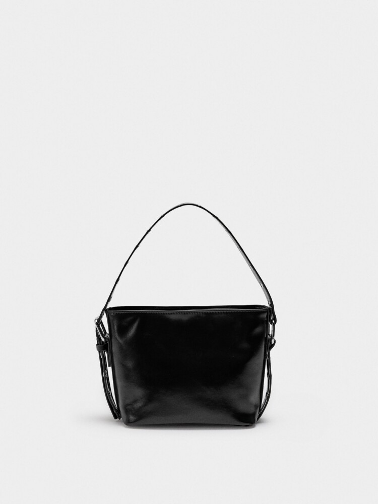 Bolso Bombonera Con Tachuelas negro