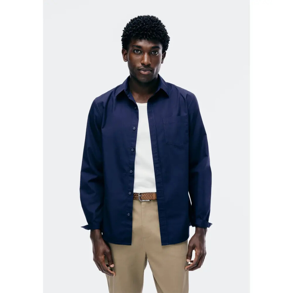 CAMISA ML MASC - AZUL ESCURO 