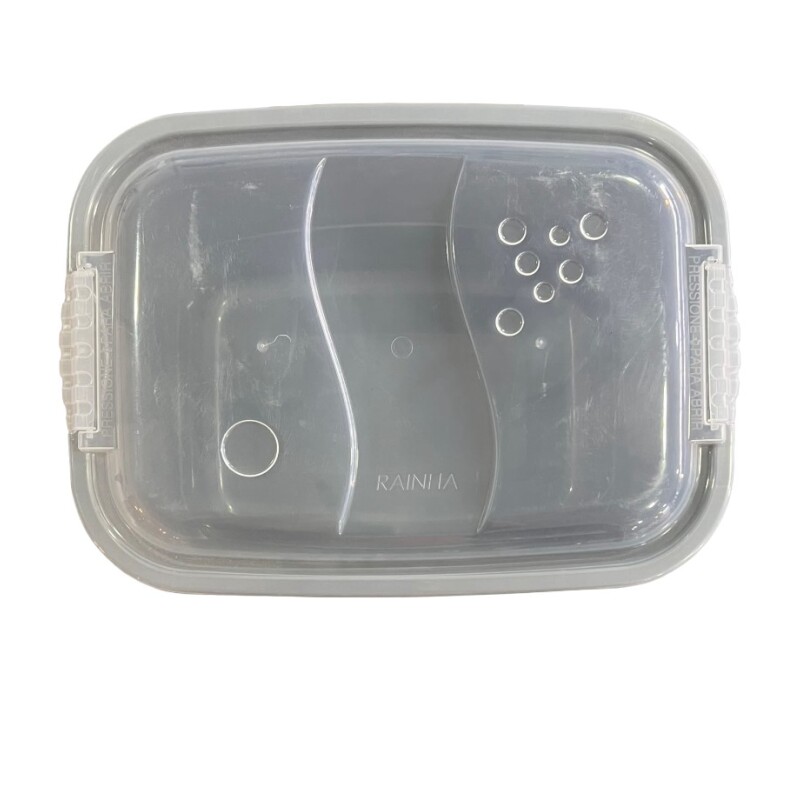 Caja Organizadora rectangular grande de plástico con trabas - RAINHA Caja Organizadora rectangular grande de plástico con trabas - RAINHA