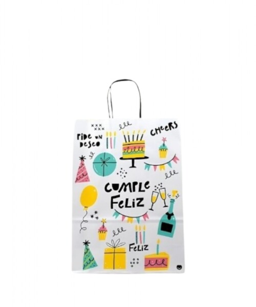 Bolsa 22x10x30 cm.-FELIZ CUMPLE Bolsa 22x10x30 cm.-FELIZ CUMPLE