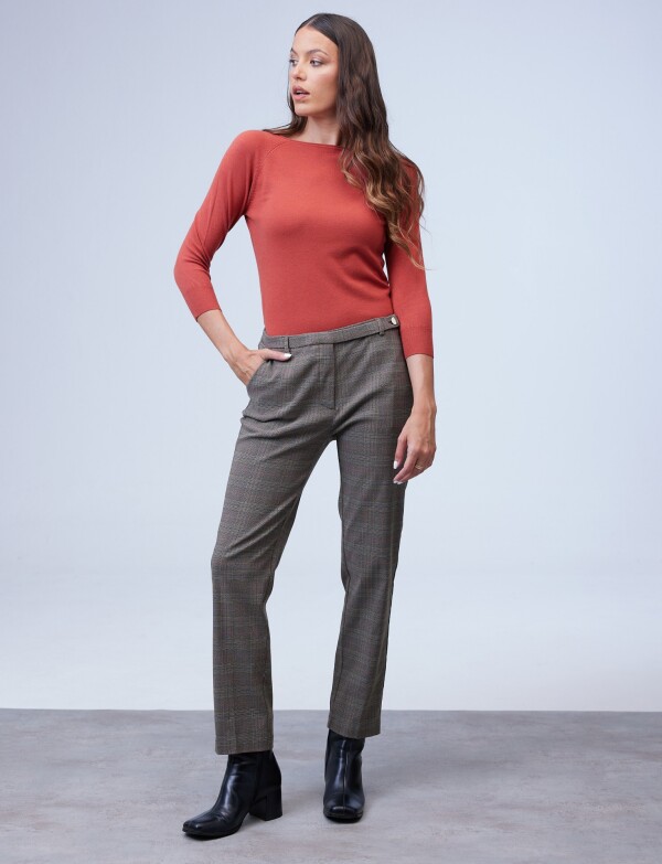 Pantalon Cuadrille Boton TOSTADO/MULTI