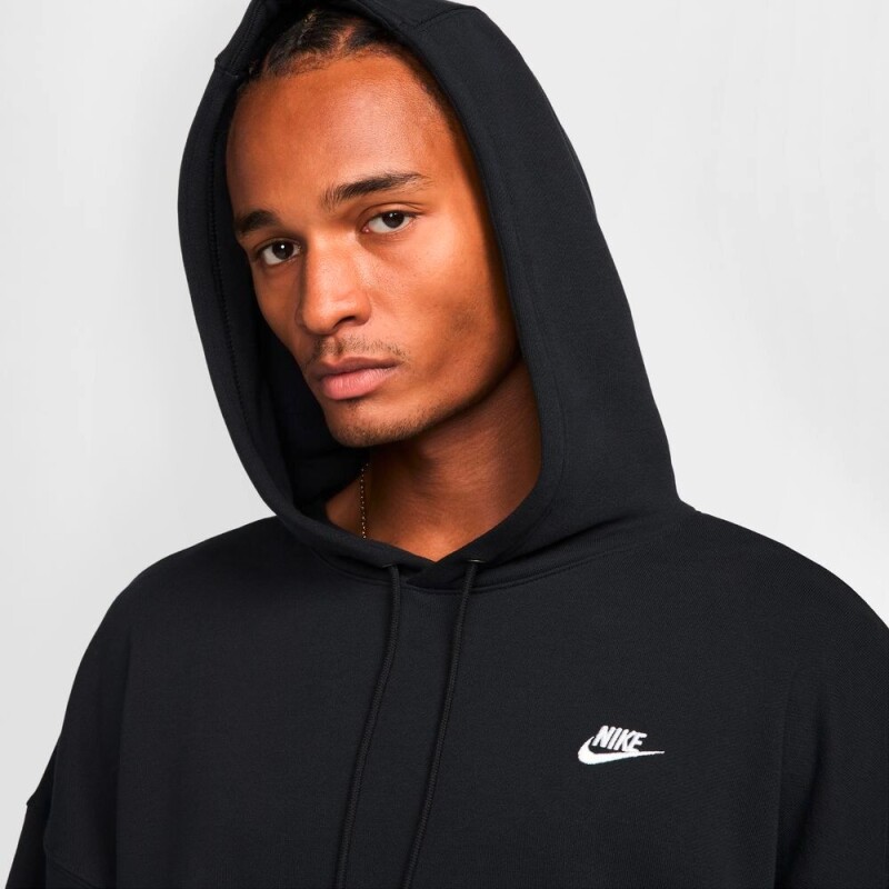 Abrigo Nike Club Fleece Hoodie de Hombre Negro