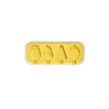 Molde de silicona para paletas heladas con formas Amarillo
