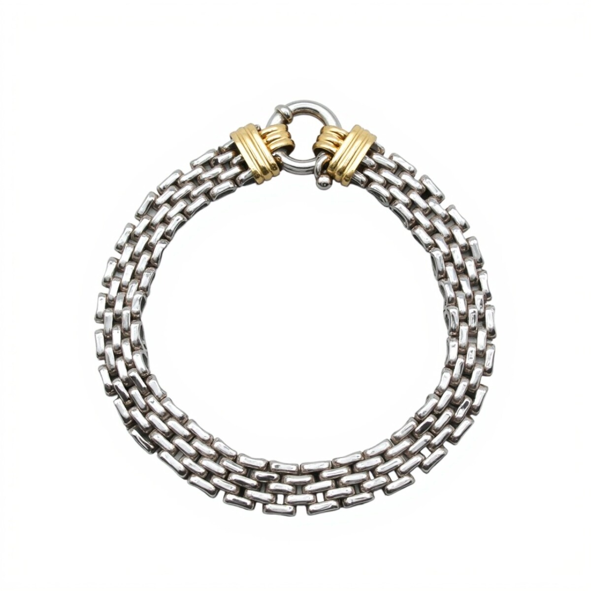 Pulsera Panther - Plata y Oro-Sin Piedra-PU5019 - sinpiedra 