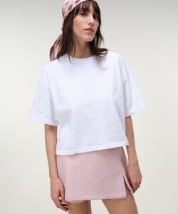 Remera Boxy Algodón Blanco