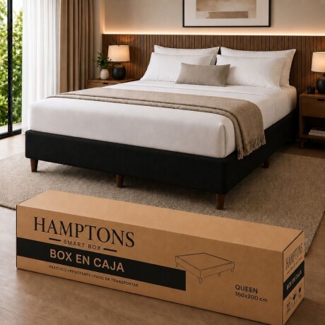Sommier Queen HAMPTONS Hybrid Iridium Negro