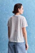 REMERA KORENA Blanco/Celeste