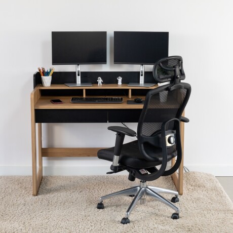 Escritorio Flexus 128 Negro y Madera