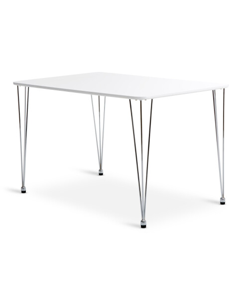 Mesa de comedor BANNERUP 76x120 blanco/cromo Mesa de comedor BANNERUP 76x120 blanco/cromo