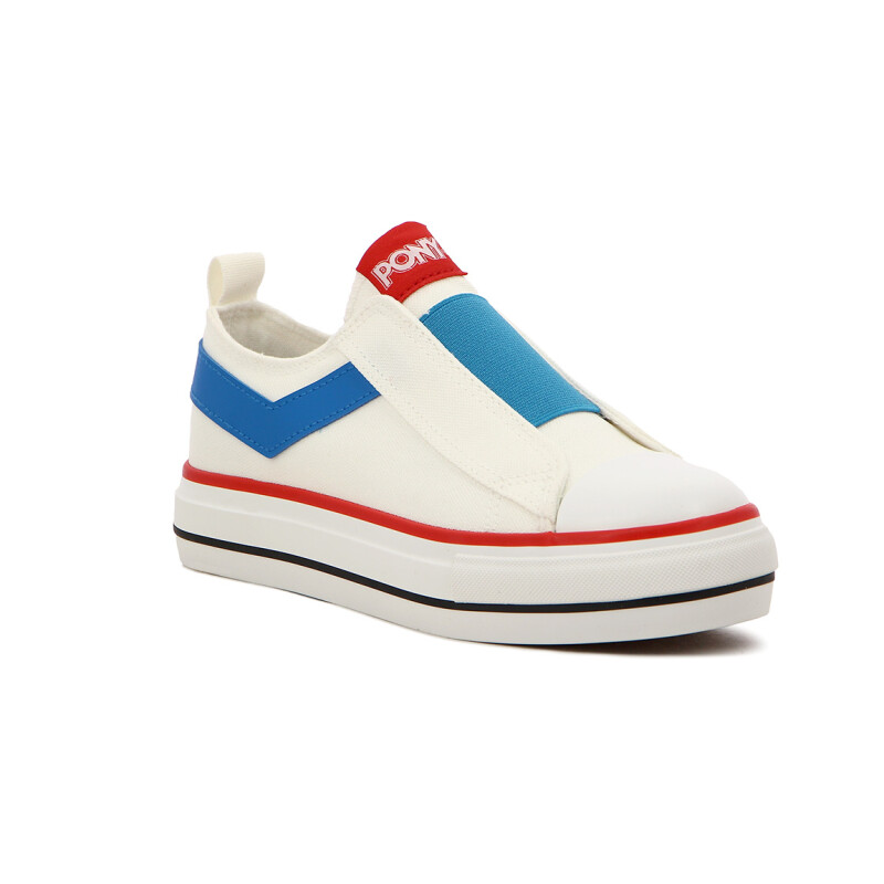 Pony Calzado High Elastico Casual Classic Kids- Blanco Blanco