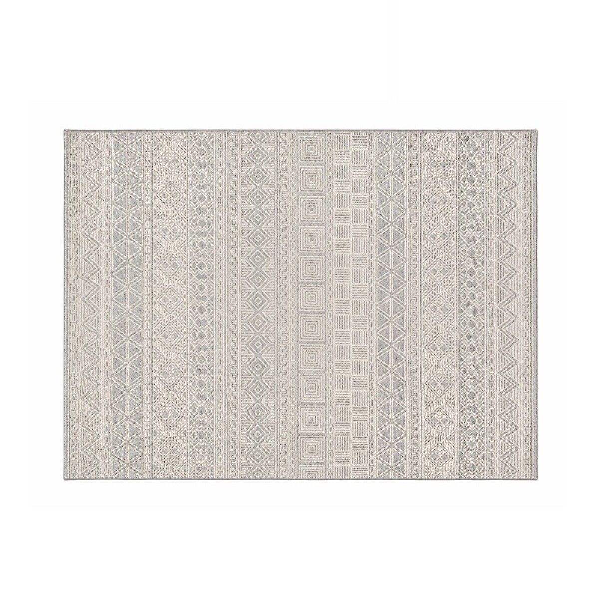 ALFOMBRA HOUSTON GREY IVORY DE LANA TEJIDA A MANO 2.70X3.60 