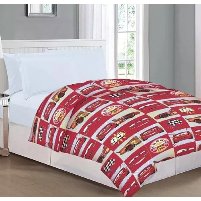 Acolchado 1 Plaza Disney CARS ROJO – Abrigo, suavidad y diversión Acolchado 1 Plaza Disney CARS ROJO – Abrigo, suavidad y diversión