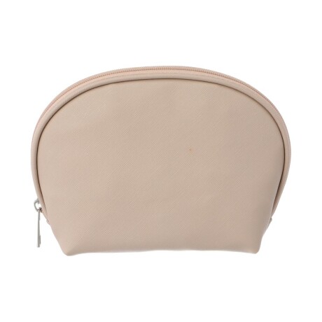 Necessaire semicircular beige